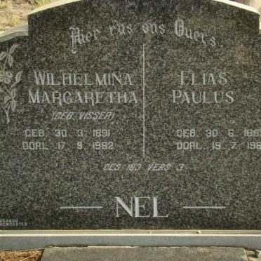NEL Elias Paulus 1883-1961 &amp; Wilhelmina Margaretha VISSER 1891-1982