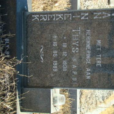 NIEKERK H.A.P.D., van 1938-1989