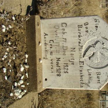 NORTJE Barbara Maria Elizabeth 1925-1928