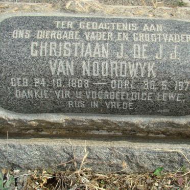 NOORDWYK Christiaan J. de J.J., van 1888-1971