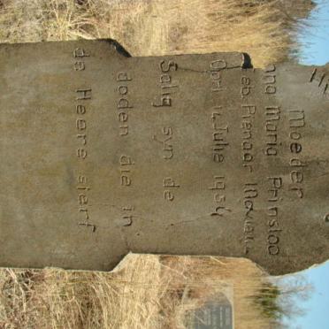 PRINSLOO Anna Maria nee PIENAAR ?-1934