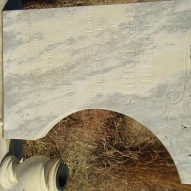 PRETORIUS Grietha nee HORN 1909-1981