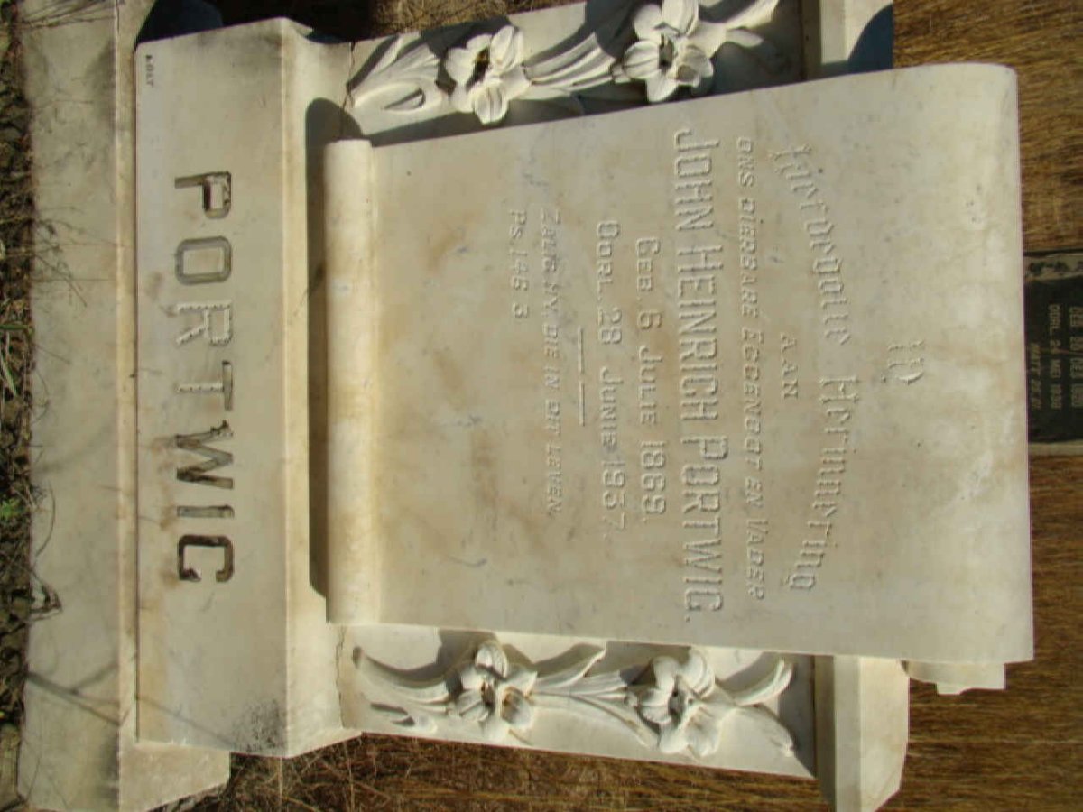 PORTWIG John Heinrich 1869-1937