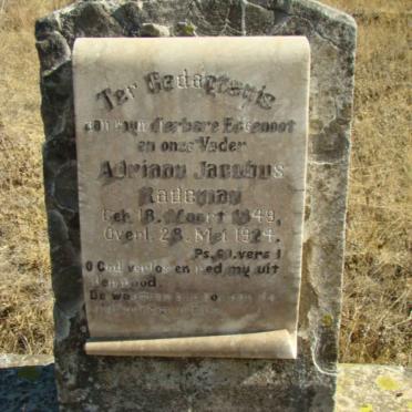 RADEMAN Adriaan Jacobus 1849-1924