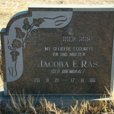 RAS Jacoba E. nee ODENDAAL 1921-1986