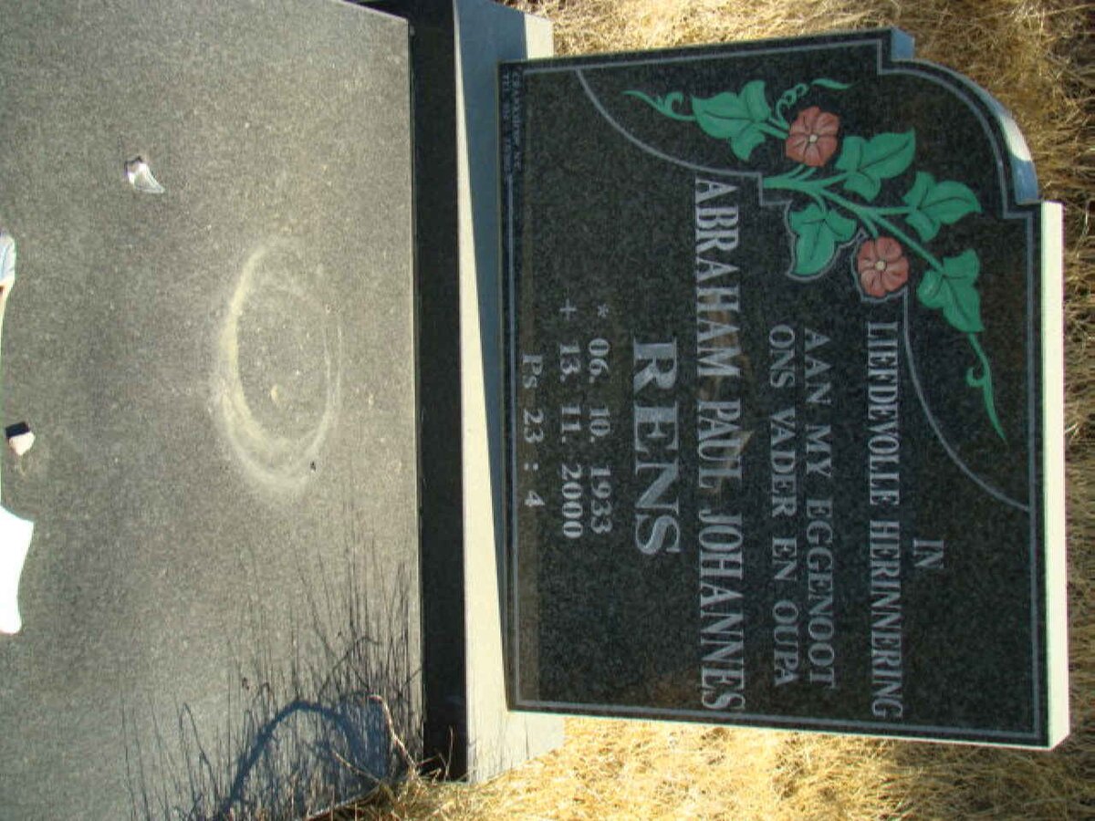 RENS Abraham Paul Johannes 1933-2000