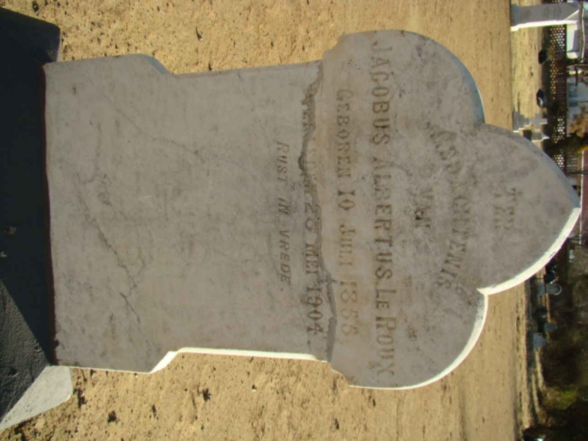 ROUX Jacobus Albertus, le 1855-1904