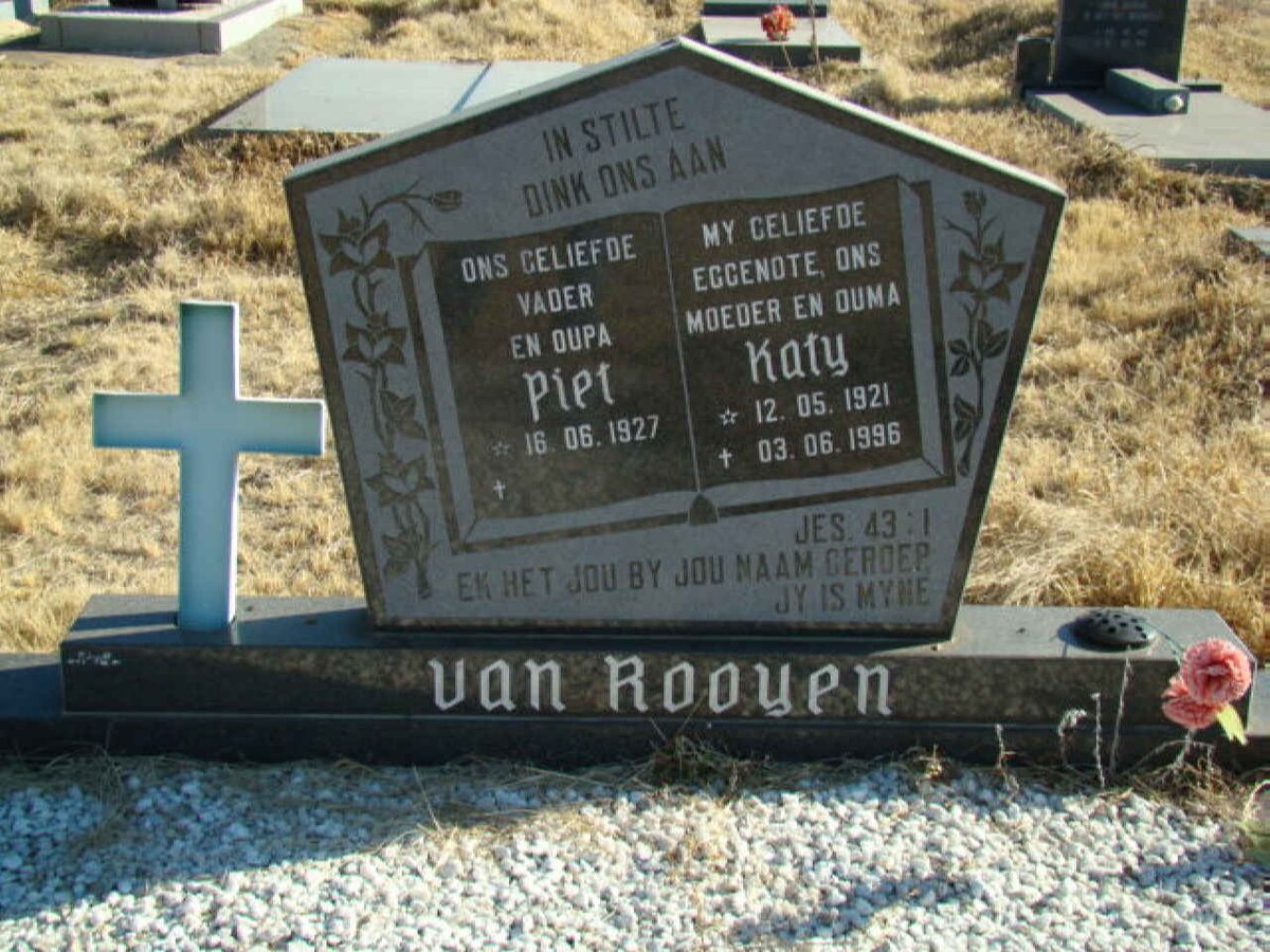 ROOYEN Piet, van 1927- &amp; Katy 1921-1996