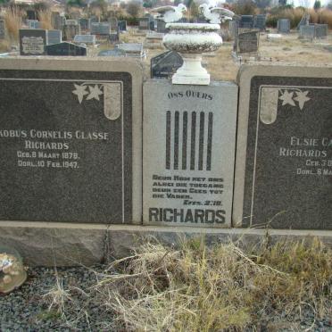 RICHARDS Jakobus Cornelis Classe 1878-1947 &amp; Elsie Catharina MOOLMAN 1891-1969