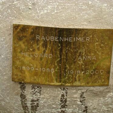 RAUBENHEIMER Helgaard 1899-1986 &amp; Anna 1919-2000