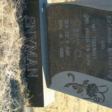 SNYMAN Gert C. 1922-1990