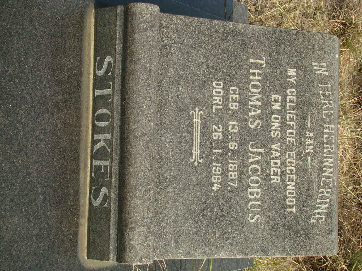 STOKES Thomas Jacobus 1887-1964