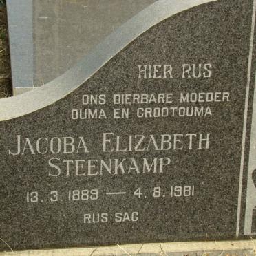 STEENKAMP Jacoba Elizabeth 1889-1981