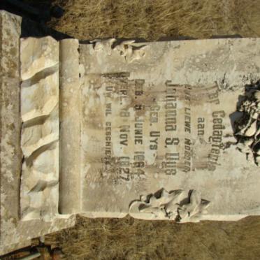 UYS Johanna S. nee UYS 1864-1927