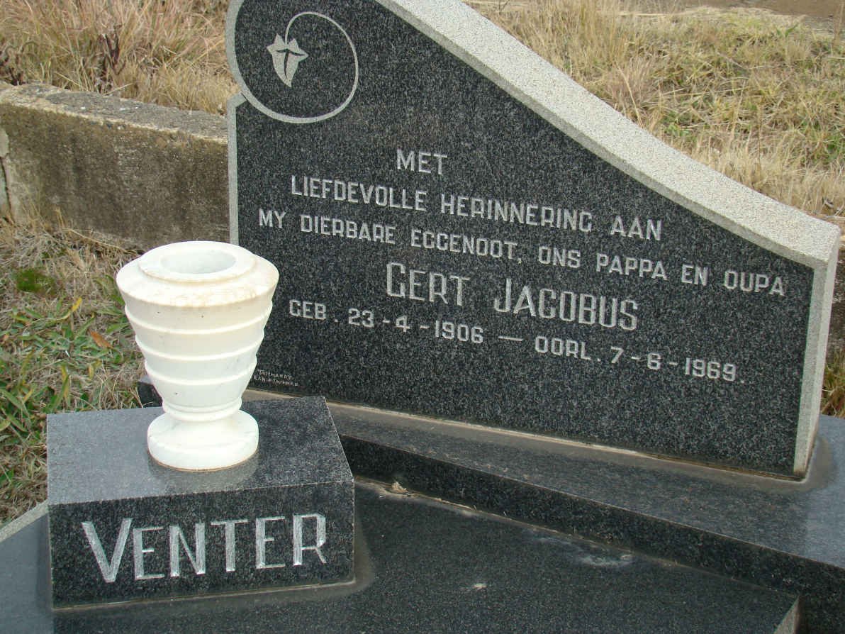 VENTER Gert Jacobus 1906-1969