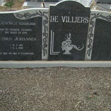 VILLIERS Petrus Johannes, de 1915-1986