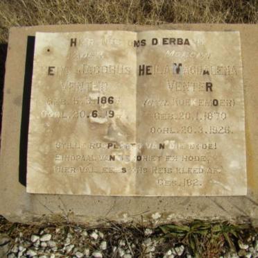 VENTER Gert Jacobus 1867-1941 &amp; Heila Magdalena KOEKEMOER 1870-1926