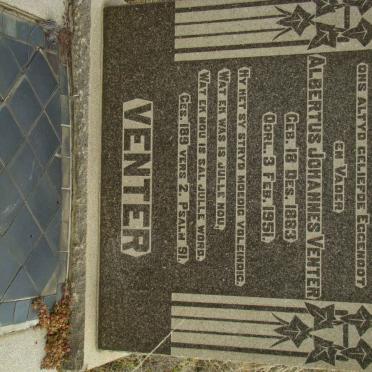 VENTER Albertus Johannes 1883-1951