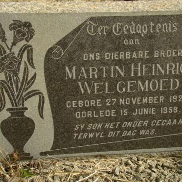 WELGEMOED Martin Heinrich 1924-1958