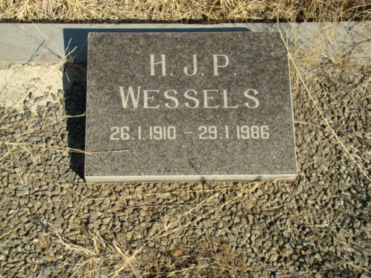 WESSELS H.J.P 1910-1986