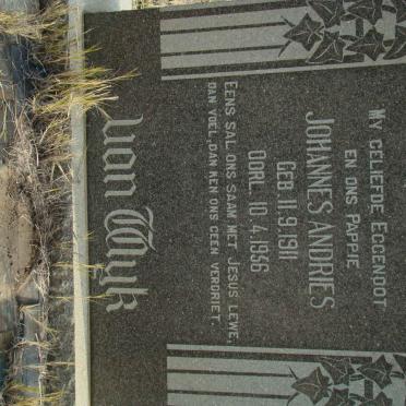 WYK Johannes Andries, van 1911-1956