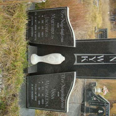 WYK Marthinus Jacobus, van 1897-1986 &amp; Anna Magdalena 1903-1991