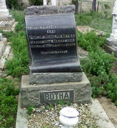 BOTHA Philip Rudolph 1910-1933