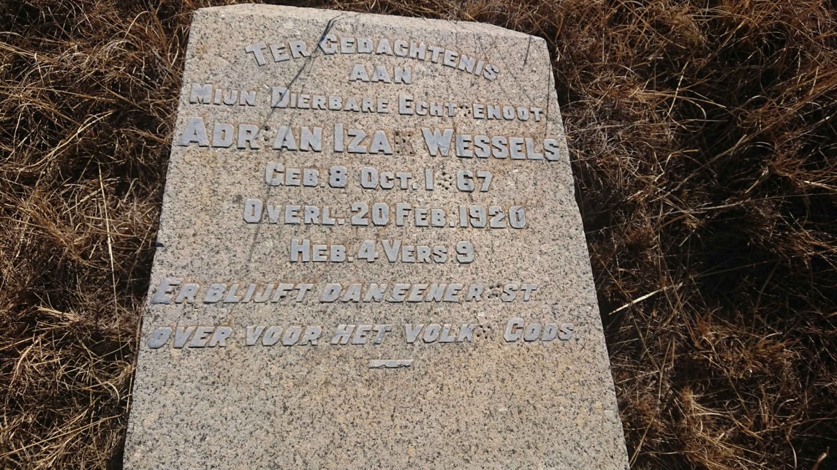 WESSELS Adrian Izak 1867-1920