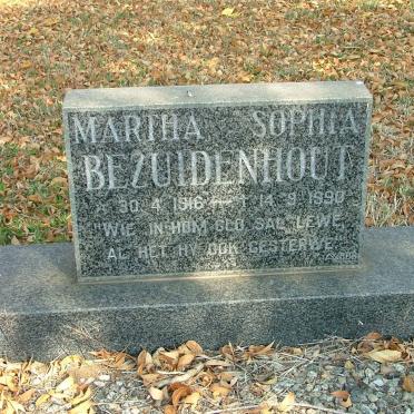 BEZUIDENHOUT Martha Sophia 1916-1990