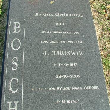 BOSCH J. Troskie 1917-2002