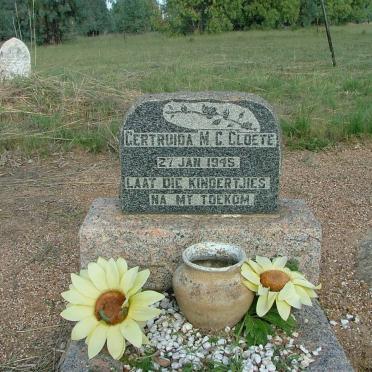 CLOETE Gertruida M.G. -1945