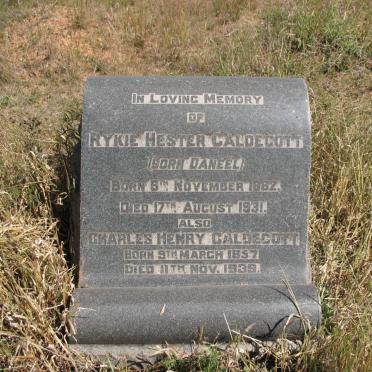 CALDECOTT Charles Henry 1857-1939 &amp; Rykie Hester DANEEL 1862-1931