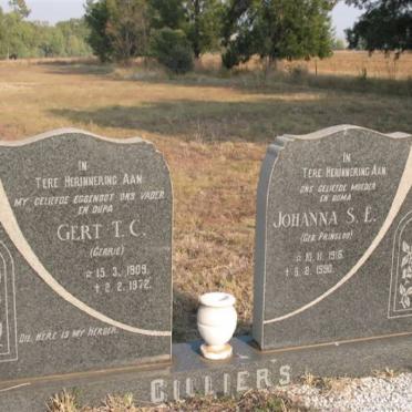 CILLIERS Gert T.C. 1909-1972 &amp; Johanna S.E. PRINSLOO 1916-1990