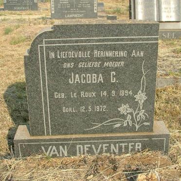 DEVENTER Jacoba C., van nee LE ROUX 1894-1972