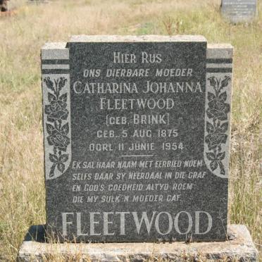 FLEETWOOD Catharina Johanna nee BRINK 1875-1954