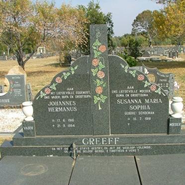 GREEFF Johannes Hermanus 1916-1994 &amp; Susanna Maria Sophia SCHOEMAN 1918-