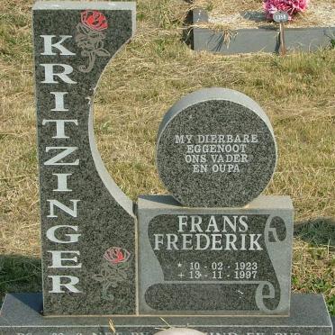 KRITZINGER Frans Frederik 1923-1997