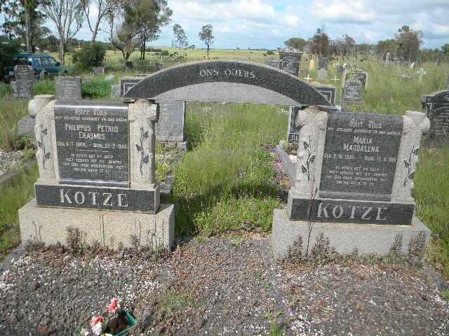 KOTZÉ Philippus Petrus Erasmus &amp; Maria Magdalena
