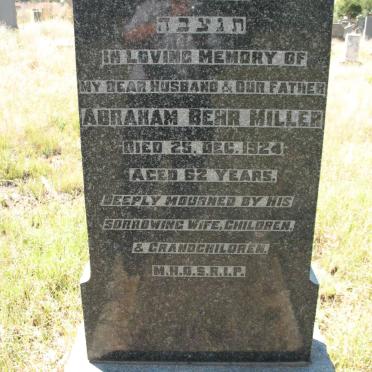MILLER Abraham Behr -1924