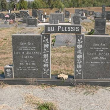 PLESSIS Pieter Johannes Lafras, du 1914-1986 &amp; Maria Jacoba Johanna NIEUWHOUDT 1921-