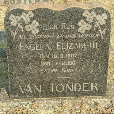 TONDER Engela Elizabeth, van 1907-1961