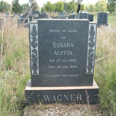 WAGNER Susara Aletta 1886-1969