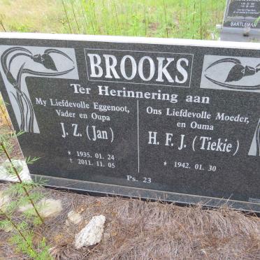 BROOKS J.Z. 1935-2011 & H.F.J. 1942-