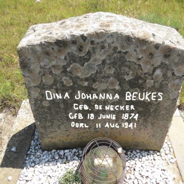 BEUKES Dina Johanna nee DE NECKER 1874-1941