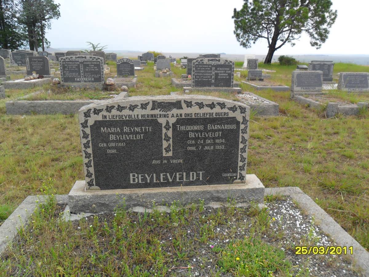 BEYLEVELDT Theodorus Barnardus 1894-1953 &amp; Maria Reynette BOTHA
