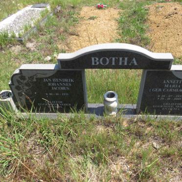 BOTHA Jan Hendrik Johannes Jacobus 1931- & Annette Maria CARSHAGEN 1937-2005