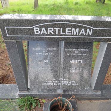 BARTLEMAN Jurie 1959- & Annette 1959-2008