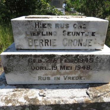 CRONJE Berrie 1945-1948