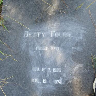 FOURIE Betty 1925-1974