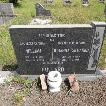 FULLARD William 1897-1975 & Johanna Catharina 1909-1996